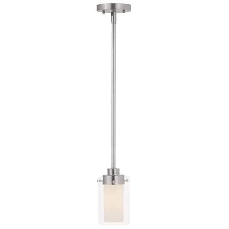 Manhattan 1 Light Brushed Nickel Mini Pendant MPN:1540-91