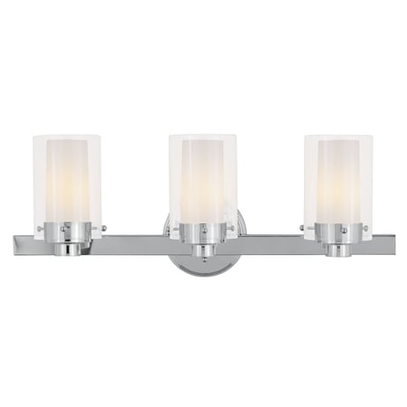 Manhattan 3 Light Polished Chrome Bath Vanity MPN:1543-05
