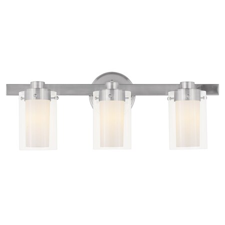 Manhattan 3 Light Brushed Nickel Bath Va MPN:1543-91
