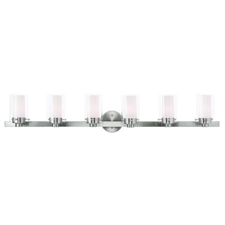 Manhattan 6 Light Brushed Nickel Bath Vanity MPN:15456-91
