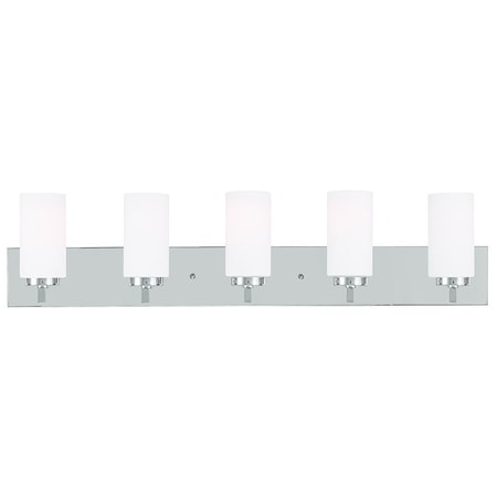 West Lake 5 Light Polished Chrome Bath Vanity MPN:16375-05