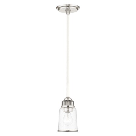 Lawrenceville 1 Light Brushed Nickel Mini Pendant MPN:40021-91