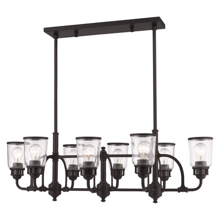 Lawrenceville 8 Light Bronze Linear Chandelier MPN:40028-07