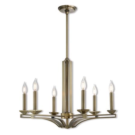 Trumbull 6 Light Antique Brass Chandelie MPN:40056-01