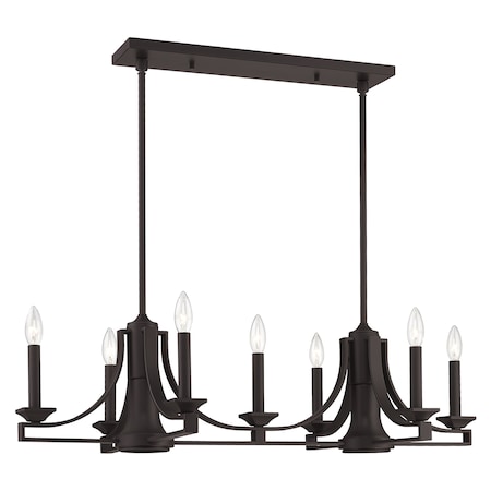 Trumbull 9 Light Bronze Linear Chandelie MPN:40057-07
