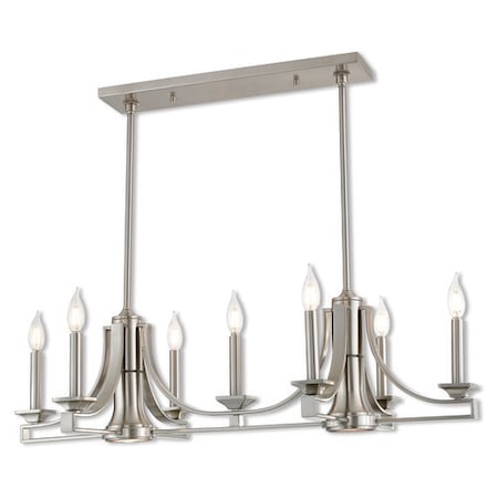Trumbull 9 Light Brushed Nickel Linear C MPN:40057-91