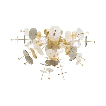 Circulo 4 Light Satin Brass Ceiling Mount MPN:40070-12