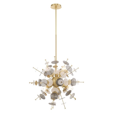 Circulo 6 Light Satin Brass Pendant Chandelier MPN:40074-12