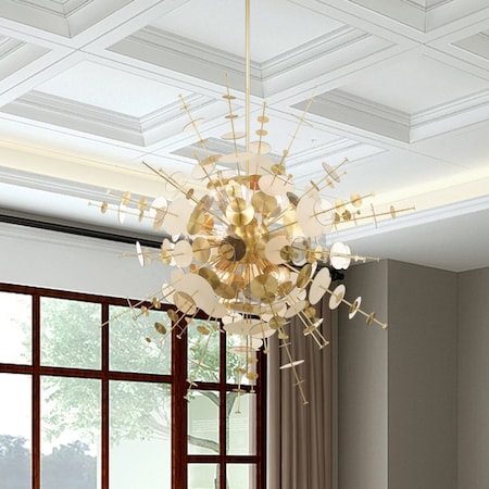 Circulo 12 Light Satin Brass Grand Foyer MPN:40079-12