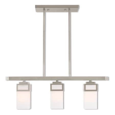 Harding 3 Light Brushed Nickel Linear Chandelier MPN:40193-91