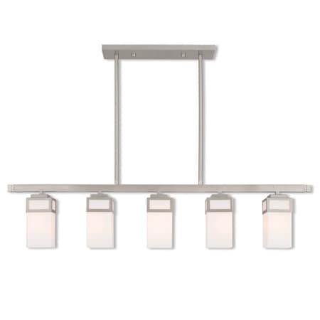 Harding 5 Light Brushed Nickel Linear Chandelier MPN:40194-91
