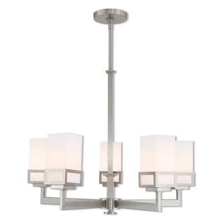 Harding 5 Light Brushed Nickel Chandelier MPN:40195-91