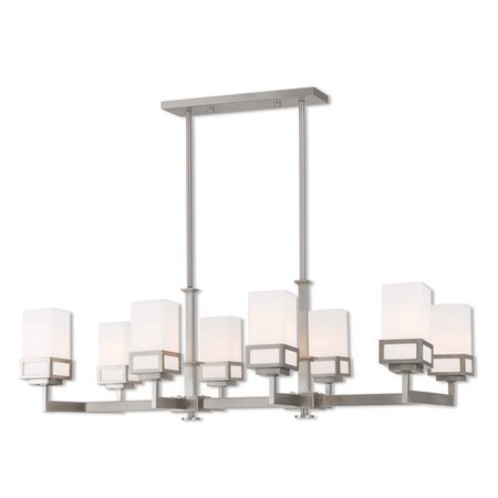 Harding 8 Light Brushed Nickel Linear Ch MPN:40198-91