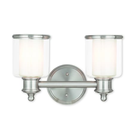 Middlebush 2 Light Brushed Nickel Bath Vanity MPN:40212-91
