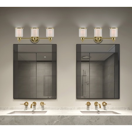 Middlebush 3 Light Polished Brass Bath Vanity MPN:40213-02