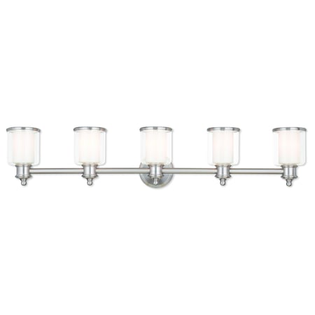 Middlebush 5 Light Brushed Nickel Bath Vanity MPN:40215-91