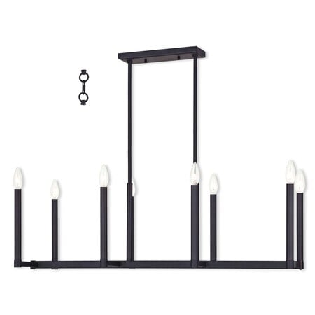 Alpine 8 Light Bronze Linear Chandelier MPN:40258-07