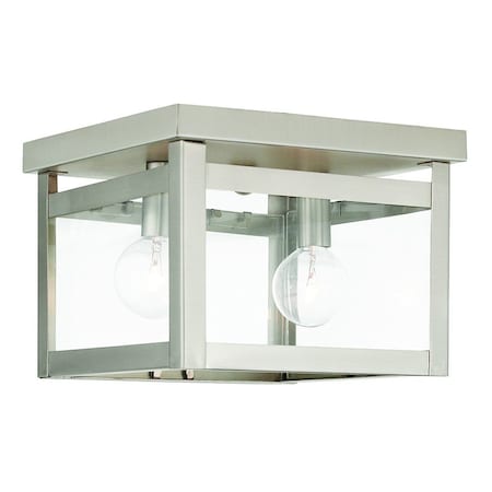 Milford 2 Light Brushed Nickel Ceiling Mount MPN:4031-91