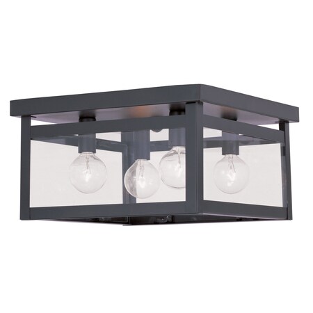 Milford 4 Light Bronze Ceiling Mount MPN:4032-07