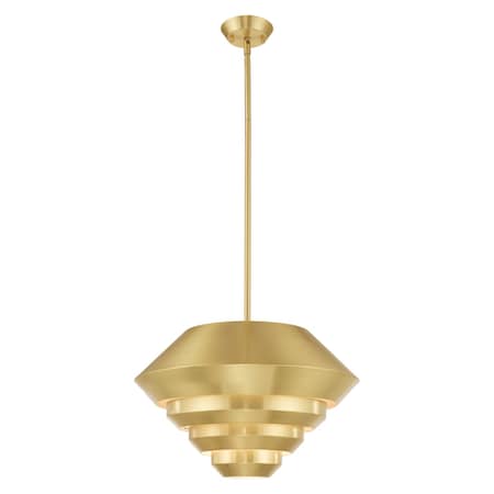 Amsterdam 1 Light Satin Brass Mini Pendant MPN:40402-12
