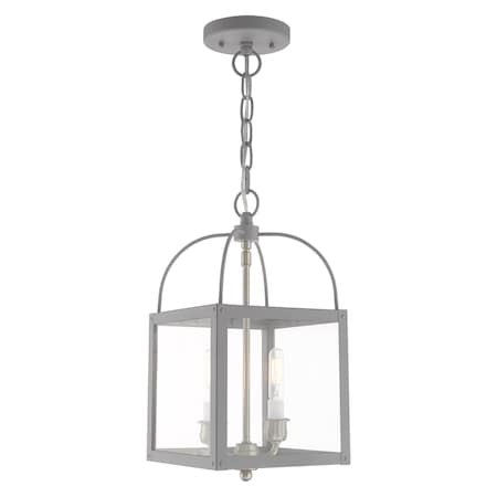Milford 2 Light Nordic Gray Convertible Mini Pendant/Ceiling Mount MPN:4041-80