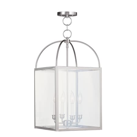 Milford 4 Light Brushed Nickel Chain Lantern MPN:4042-91