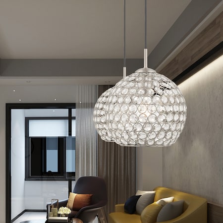 Cassandra 1 Light Brushed Nickel Mini Pendant MPN:40440-91