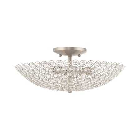 Cassandra 3 Light Brushed Nickel Ceiling Mount MPN:40446-91