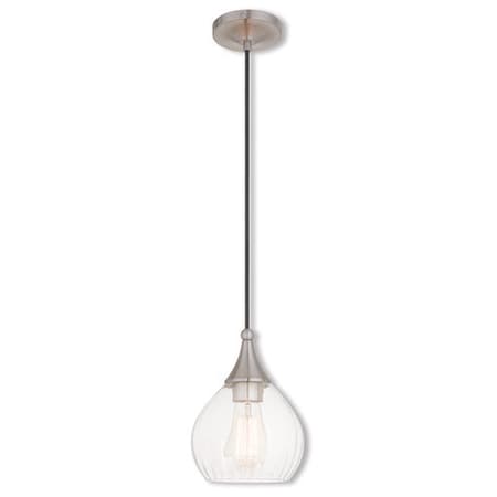 Art Glass Mini Pendants 1 Light Brushed Nickel Mini Pendant MPN:40601-91