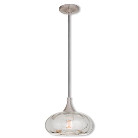 Art Glass Mini Pendants 1 Light Brushed Nickel Mini Pendant MPN:40603-91