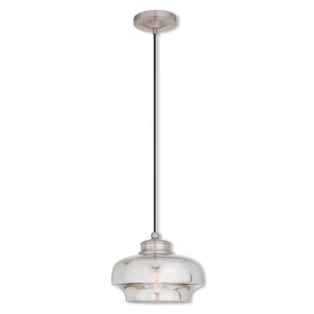 Art Glass Mini Pendants 1 Light Brushed Nickel Mini Pendant MPN:40607-91