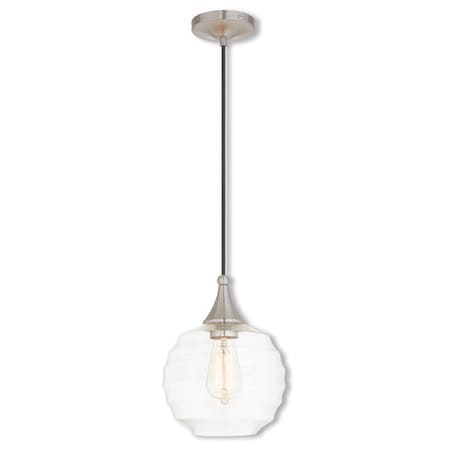 Art Glass Mini Pendants 1 Light Brushed Nickel Mini Pendant MPN:40611-91