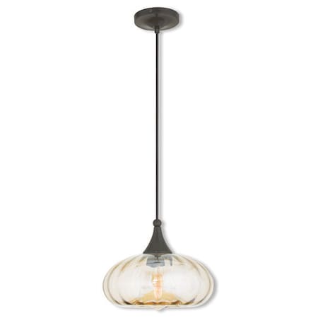 Art Glass Mini Pendants 1 Light English Bronze Mini Pendant MPN:40617-92