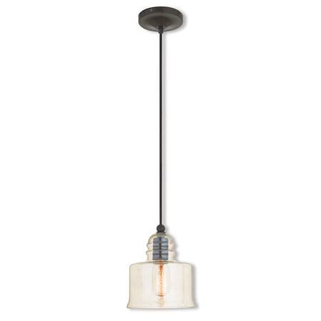 Art Glass Mini Pendants 1 Light English Bronze Mini Pendant MPN:40630-92
