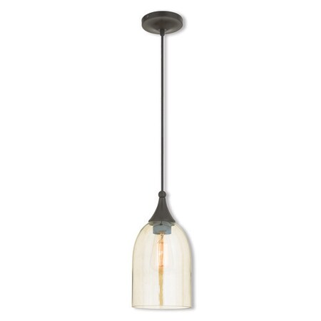 Art Glass Mini Pendants 1 Light English Bronze Mini Pendant MPN:40632-92