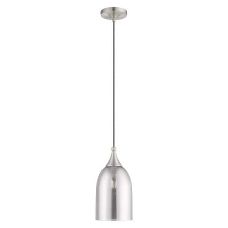 Art Glass Mini Pendants 1 Light Brushed Nickel Mini Pendant MPN:40649-91