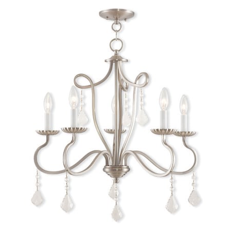 Callisto 5 Light Brushed Nickel Chandelier MPN:40775-91