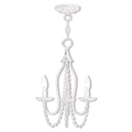 Alessia 3 Light Antique White Mini Chandelier MPN:40793-60
