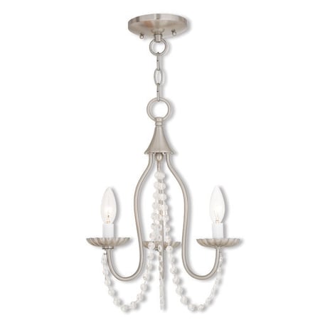 Alessia 3 Light Brushed Nickel Mini Chandelier MPN:40793-91