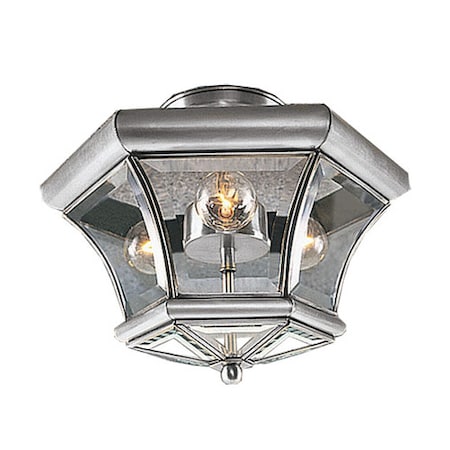 Monterey 3 Light Brushed Nickel Ceiling Mount MPN:4083-91
