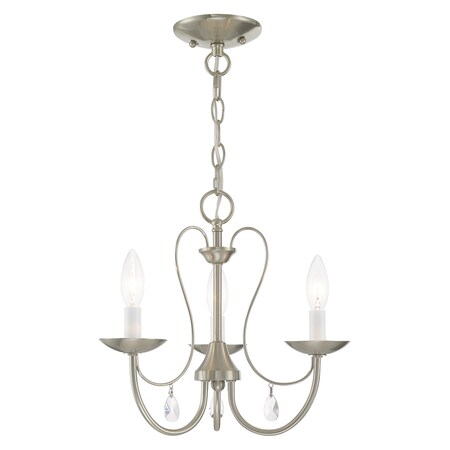 Mirabella 3 Light Brushed Nickel Chandelier MPN:40863-91