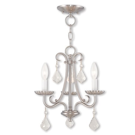 Daphne 3 Light Brushed Nickel Mini Chand MPN:40873-91