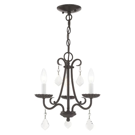 Daphne 3 Light English Bronze Mini Chand MPN:40873-92