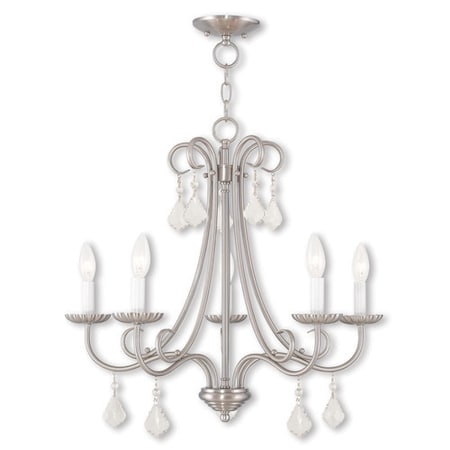 Daphne 5 Light Brushed Nickel Chandelier MPN:40875-91