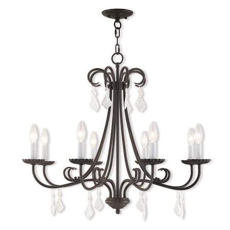 Daphne 8 Light English Bronze Chandelier MPN:40878-92