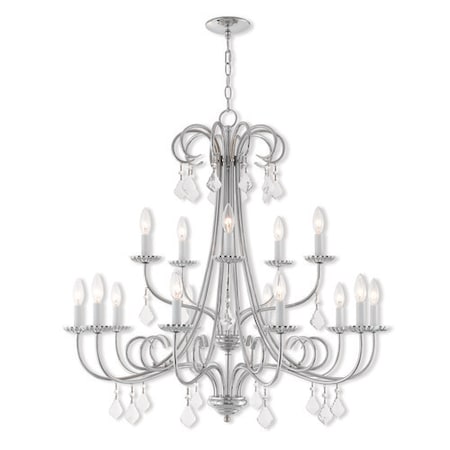 Daphne 15 Light Polished Chrome Foyer Chandelier MPN:40879-05