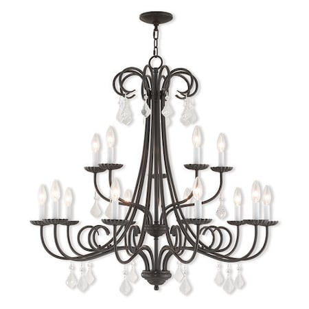Daphne 15 Light English Bronze Foyer Chandelier MPN:40879-92