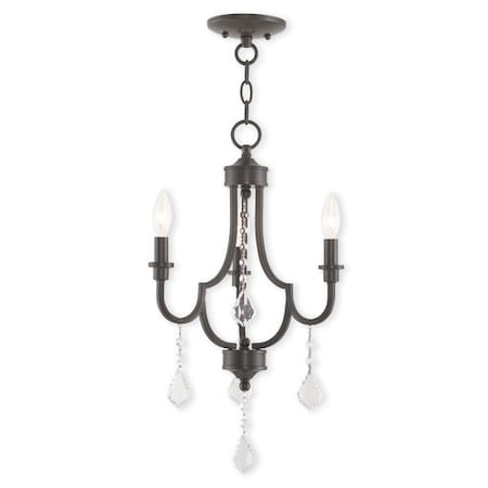 Glendale 3 Light English Bronze Mini Chandelier MPN:40883-92