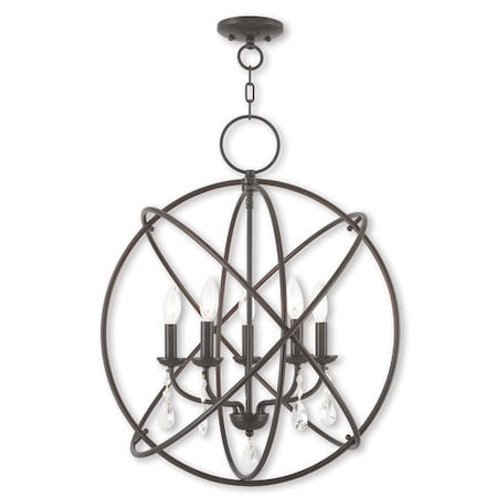 Aria 5 Light English Bronze Chandelier MPN:40905-92