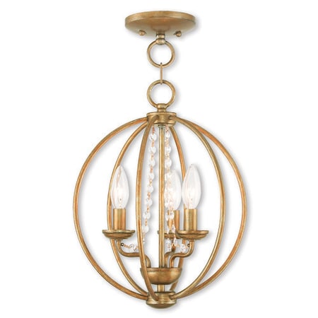 Arabella 3 Light Antique Gold Leaf Convertible MPN:40913-48